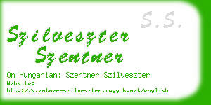 szilveszter szentner business card